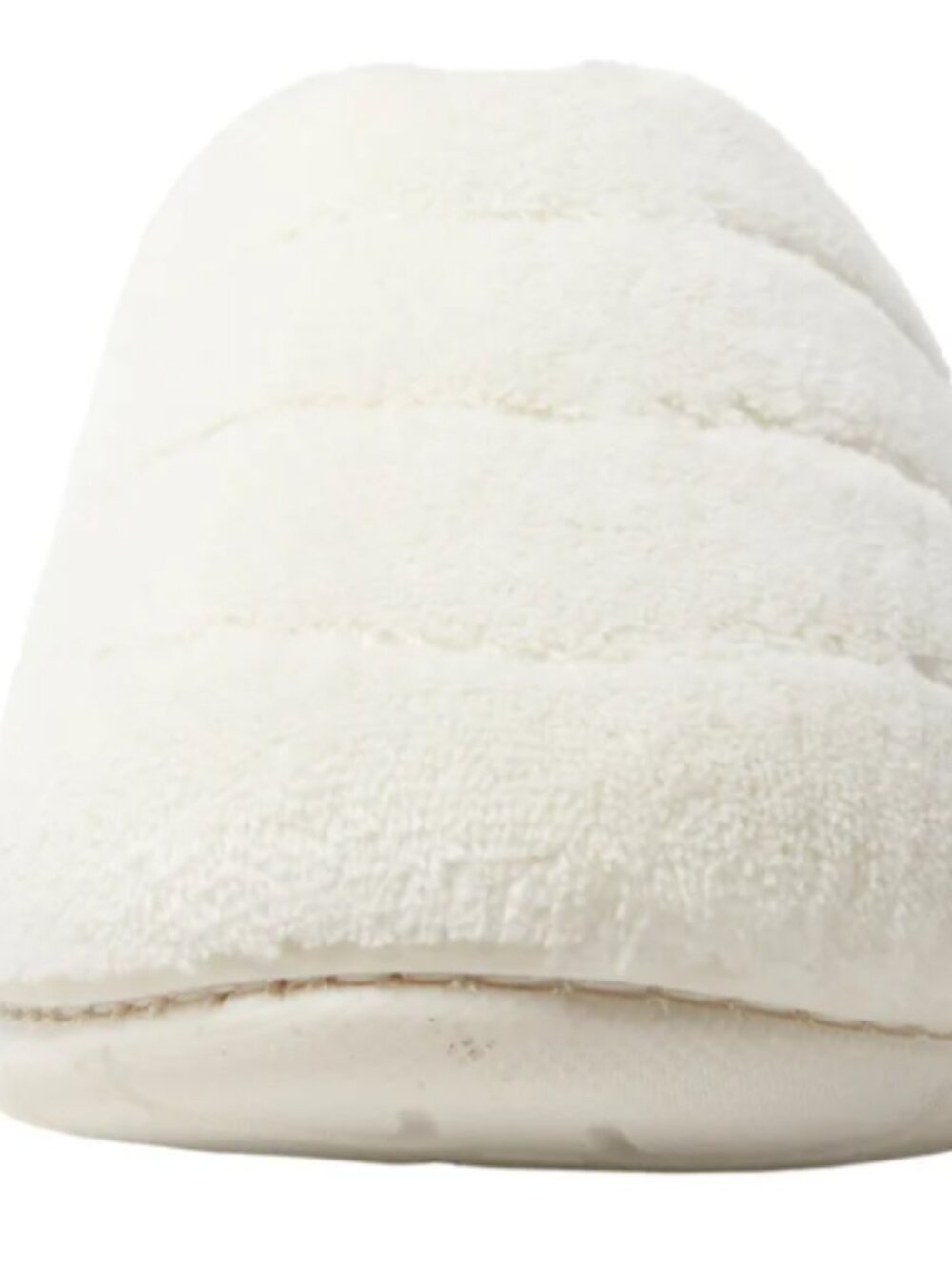 Dearfoams Women's Slipper Memory Foam Cream Size L (9-10)